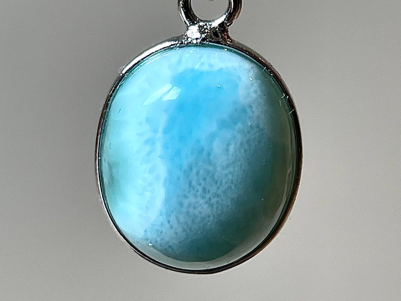 Anhänger: Larimar-Cabochon-02 – Neu und originalverpackt aus Schiers von sisikristall