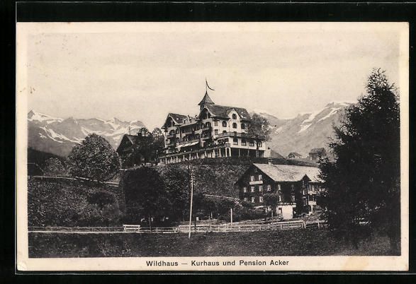 Cartes postales: AK Wildhaus, Kurhaus und Pension Acker – D'occasion à Berlin par bartko-reher
