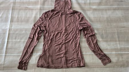 🆕️ Viscose Langarmshirt in Schokobraun - L - Rollkragen 4️⃣