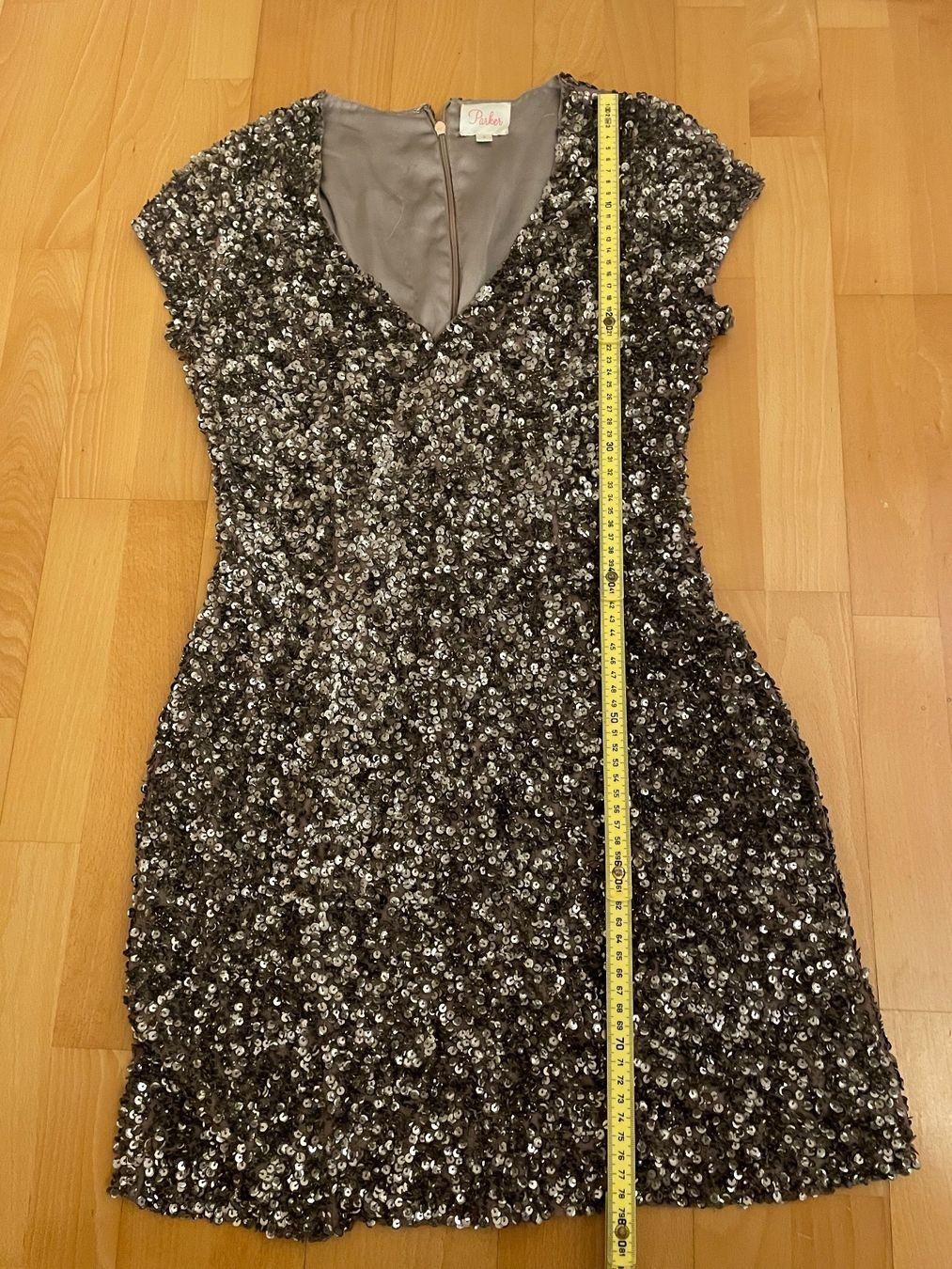 Kleider: Parker Serena Sequined Seide Kleid – Gebraucht aus Zürich von Katy555 3