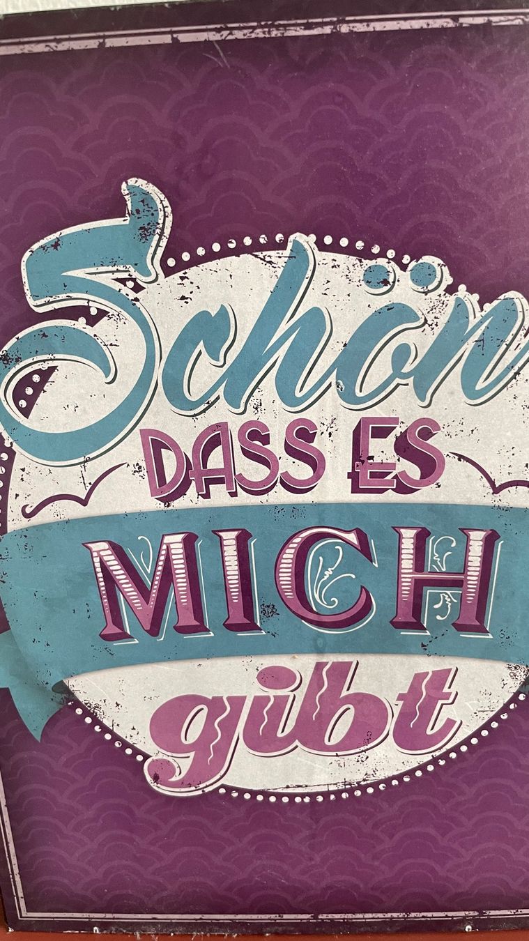 Insegne: Schild mit Spruch "Schön, dass es mich gibt" – Nuovo (secondo la descrizione) da Wald ZH venduto da shypi 2