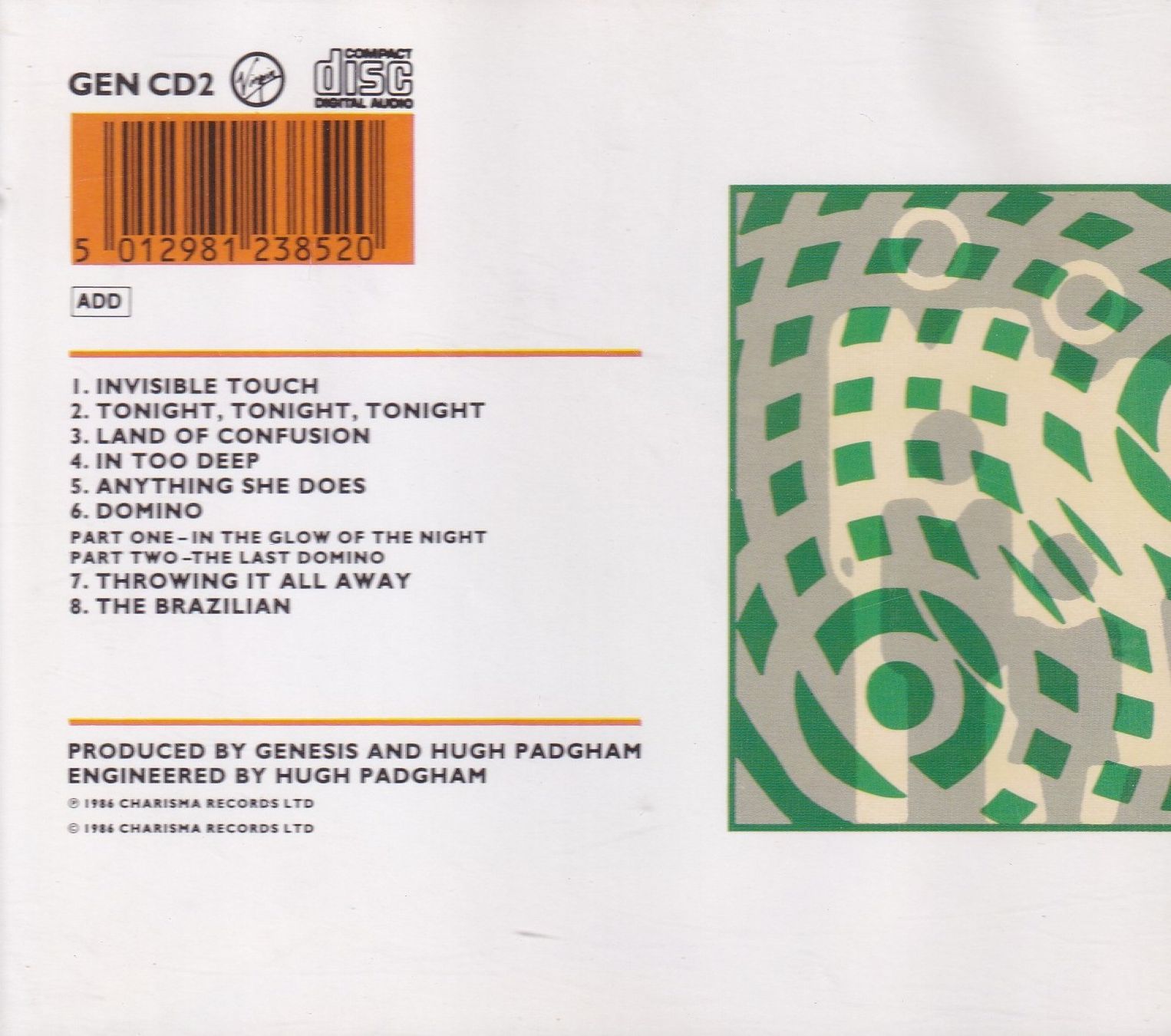 CD: CD ab Fr. 1.--, Genesis - Invisible Touch – Usato da Lausen venduto da Mondeo10628 1
