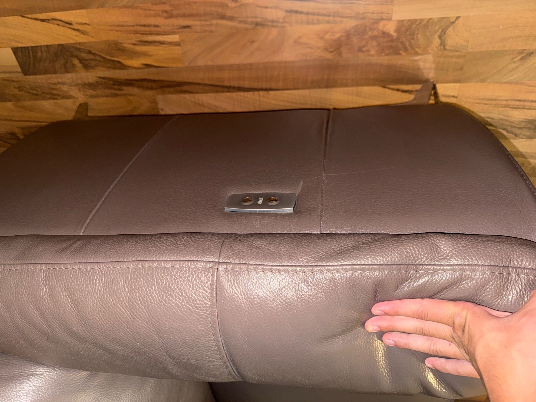 Conforama Divani: Sofa 3+2 Leder graubraun – Usato da Laufenburg venduto da mcd_7qcw 3