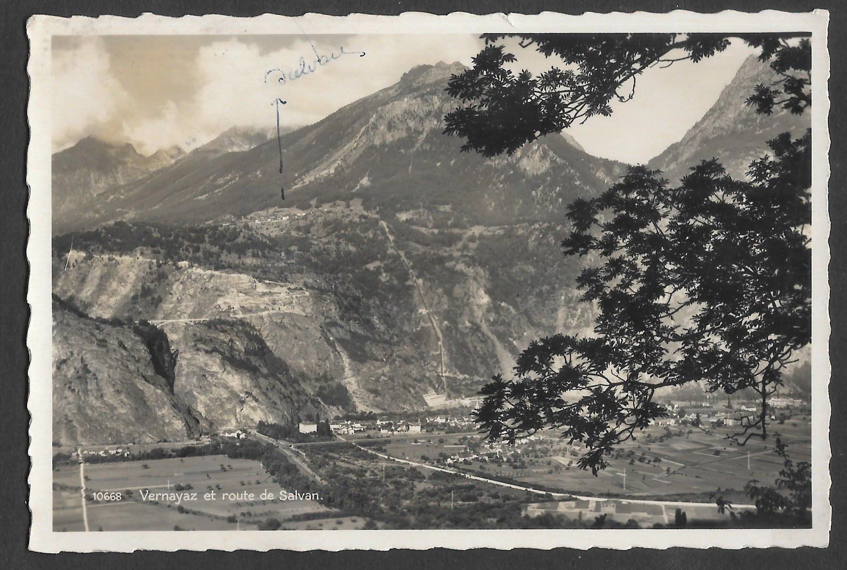 Cartoline postali: Vernayaz et route de Salvan – Usato da Olten venduto da clotaldi