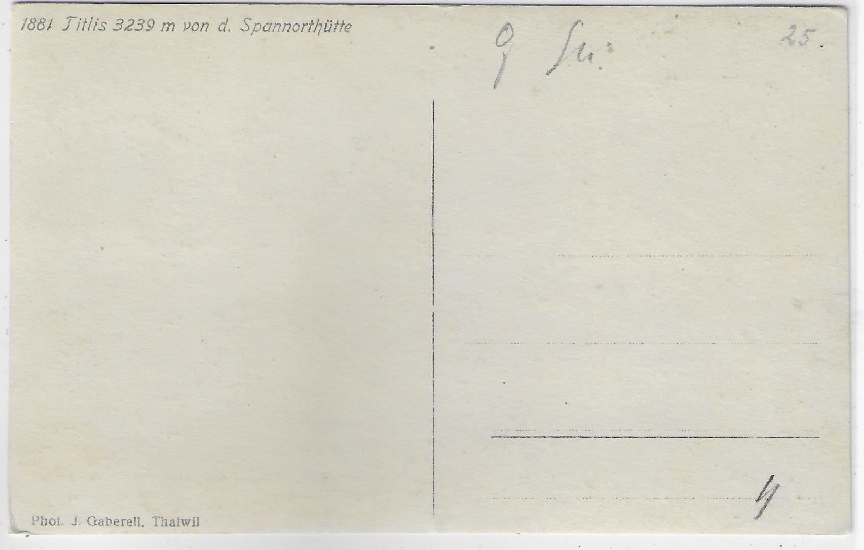 Cartoline postali: Titlis von der Spannorthütte – Usato da Ettingen venduto da Kartenplanet 1