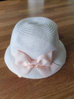 H&M Sonnenhut, Weiss mit rosa Schleife, Gr. 68, Sommer!