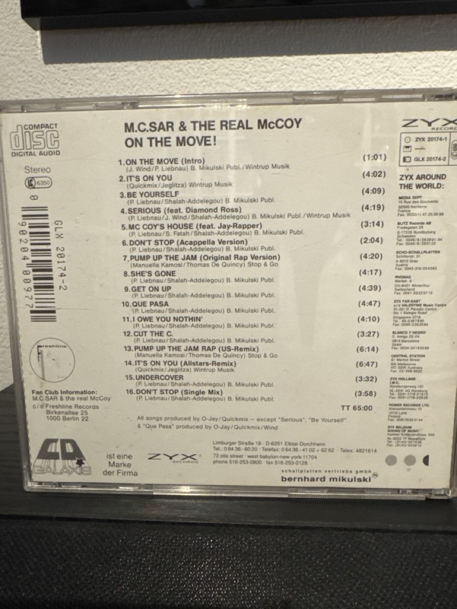 CD: M.C.Sar & The Real McCoy - on the move! – Usato da Oberglatt ZH venduto da Incredibles 1