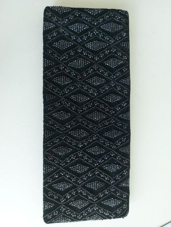 Handtasche mit Perlen, handgemacht, schwarz, Vintage, Bagget