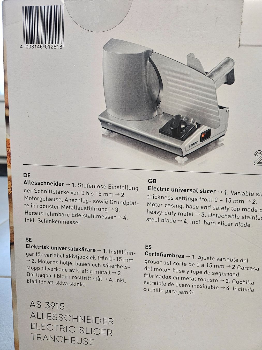 Appareils de cuisine: Schneidemaschine / Allesschneider NEU – Neuf (Voir description) à Möhlin par Lucie96 1