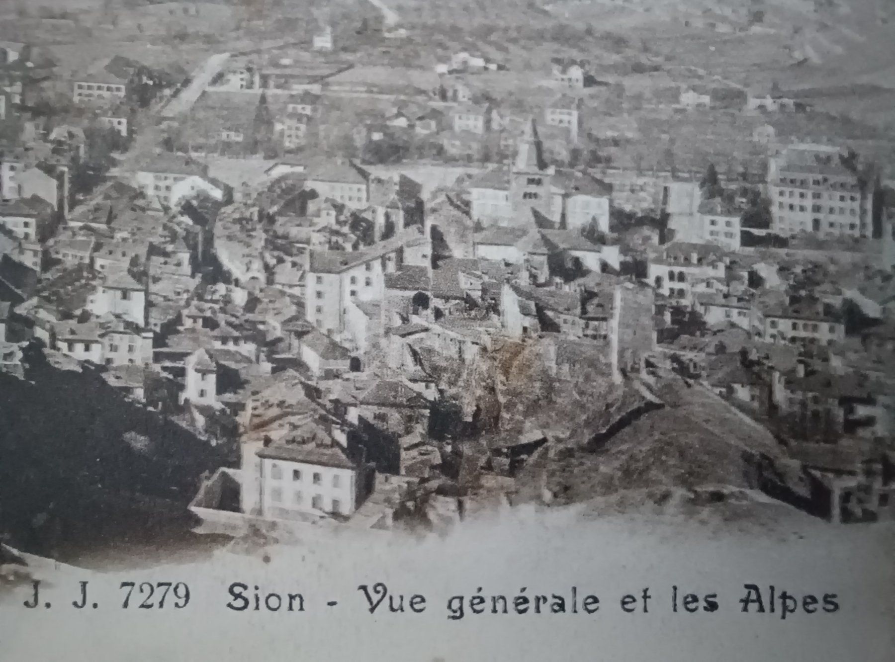 Cartoline postali: VS, Sitten (Sion) mit Schloss, 1947 – Usato da Aarau Rohr venduto da mgvw 1