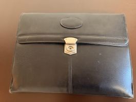 Leder Dokumentenmappe, Schwarz