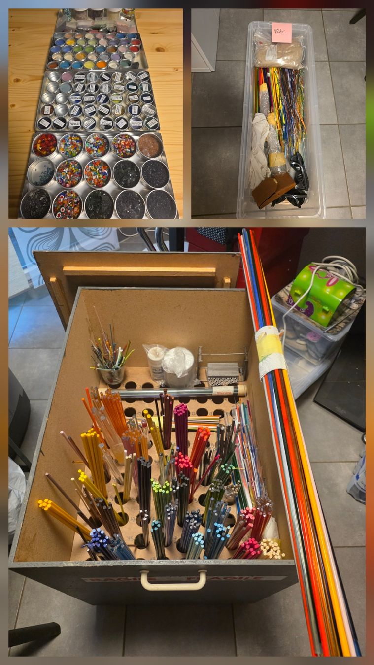 Perle (finte): Atelier complet de fabrication de perles en verre – Usato da Le mouret venduto da Sgu_8rsh 2