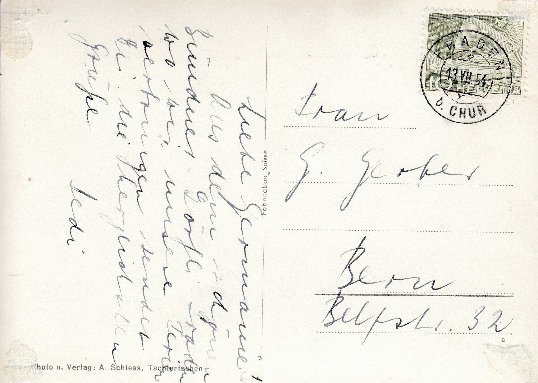 Cartoline postali: Pradella   GR        um 1911 – Usato da Brig venduto da Valcards54 1
