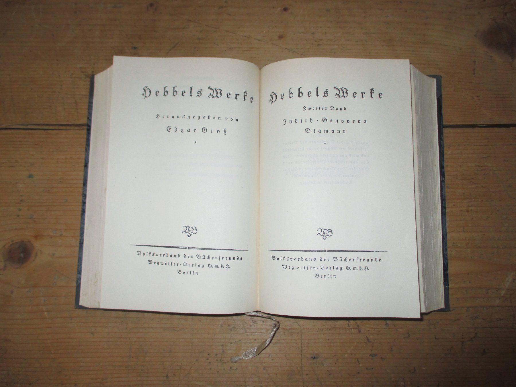 Libri: Hebbels Werke – Usato da Flims - Dorf venduto da Stagediver 2