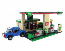 City - Grosse Tankstelle, 435 Teile Blocki Bausteine