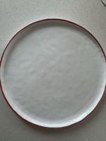 Lambert  Pizzateller /Essteller mit rotem Rand