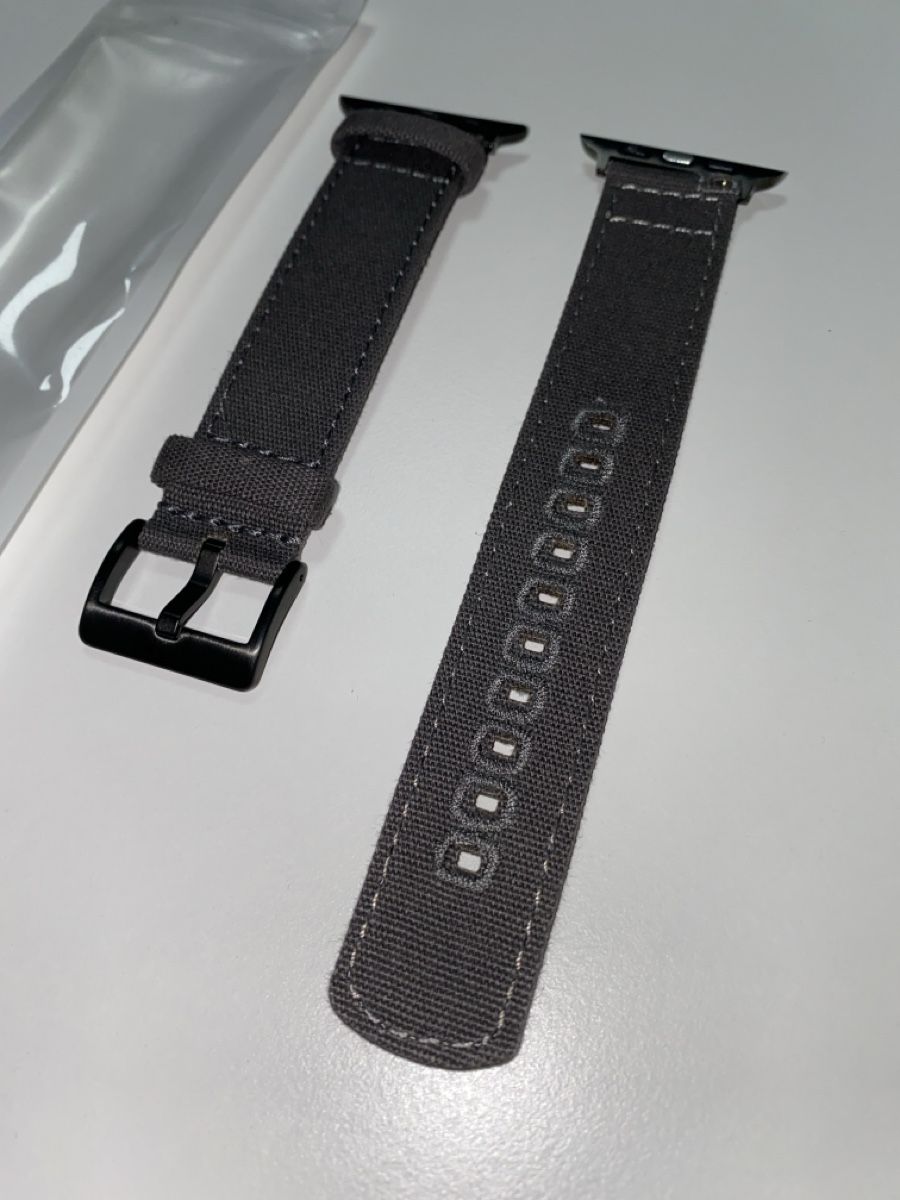 Bracciali & Braccialetti: Apple 45mm case / Original Barton Watch Bands / canvas grey – Nuovo e nell'imballaggio originale da Horgen venduto da thesilverarrow 1