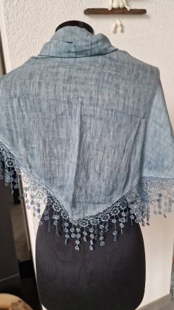 Foulard / Dreiecktuch mit Spitzen-Fransen