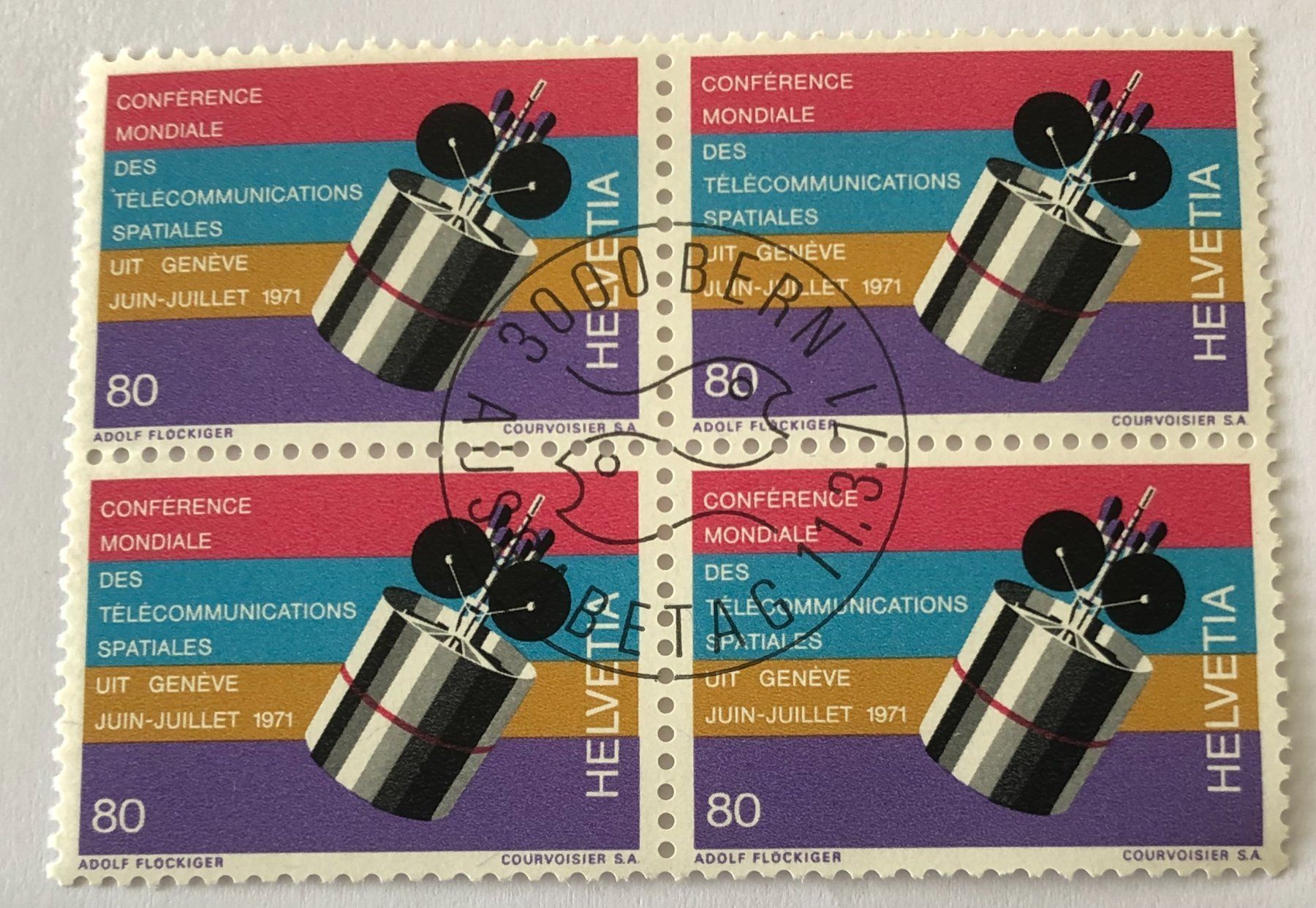 Tutti i francobolli: 4 er Block Nr.495 mit Vollstempel Bern – Usato da Aarau venduto da Billa007
