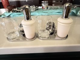 Kombi-Halterung Zahnglas/Seifenspender