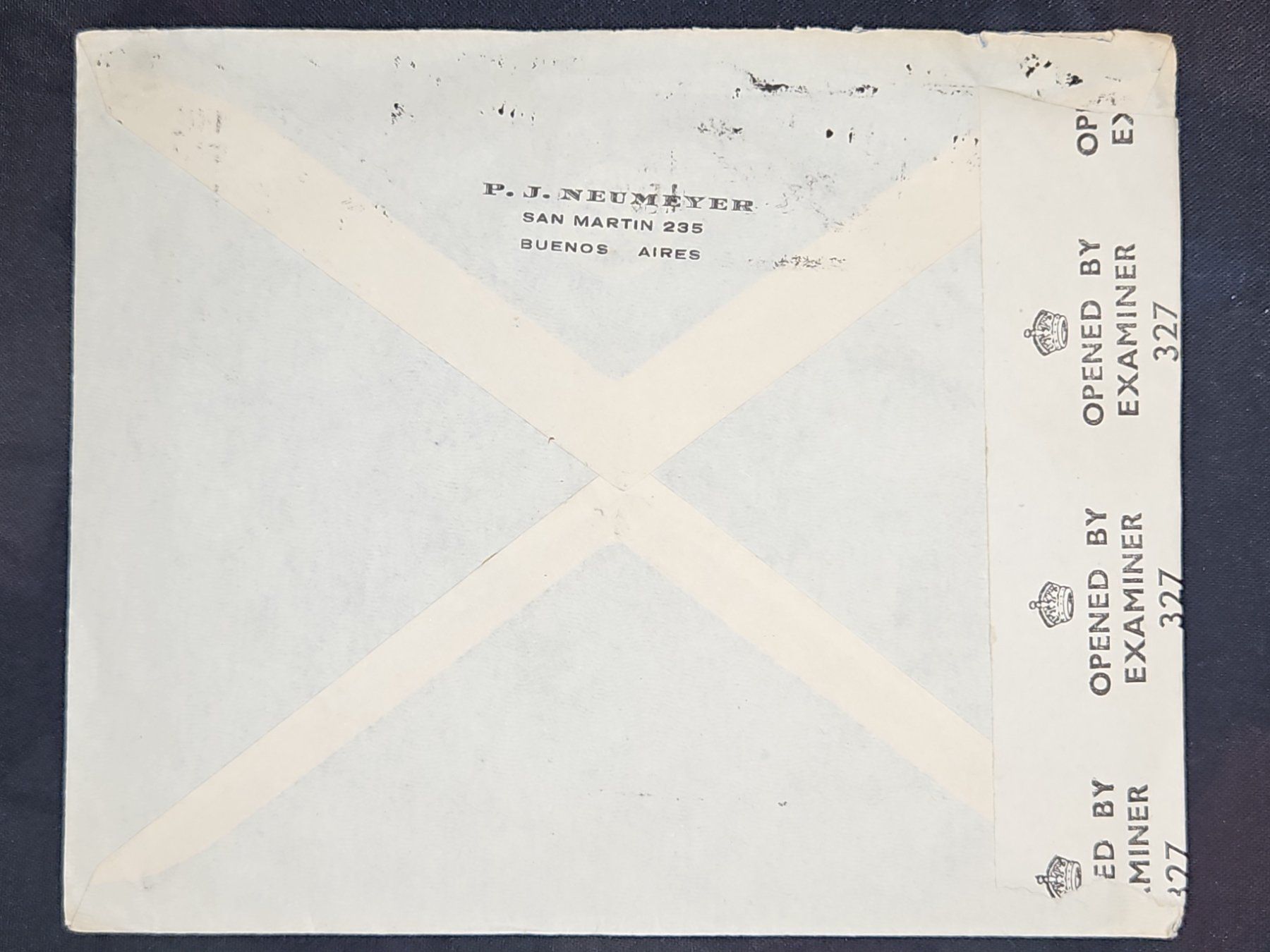 Alle Briefmarken: CL24 Enveloppe + Timbre Argentine 1945 – Gebraucht aus Cousset von Patrick_Collections 1