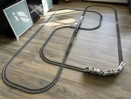 Streckenset/Bahnstrecke XL für Klemmbaustein-Eisenbahn / Zug