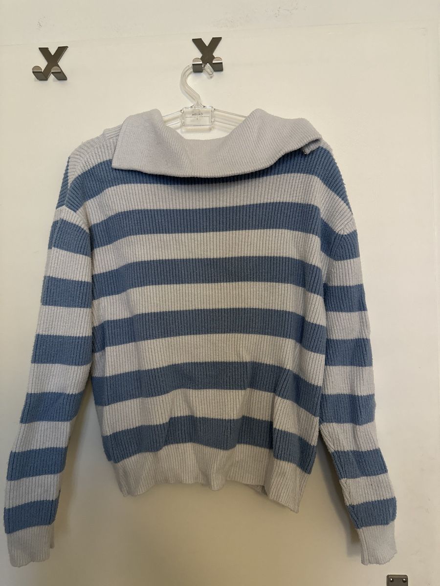 Mango Pullover & Sweatshirts: Pullover MNG gestreift mit Reissverschluss Grösse S – Gebraucht aus Brugg AG von muh_p2nc 1