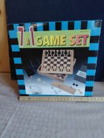 7-in-1 Spiele Holz Set, Brettspiele, Würfel, Karten💯👍🔥♟️♥