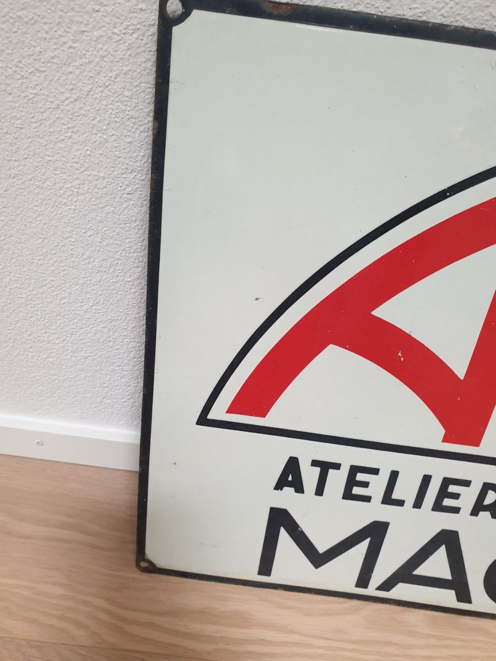 Ecriteaux: Altes Emailschild ABM – D'occasion à Dällikon par Pinilsson 4