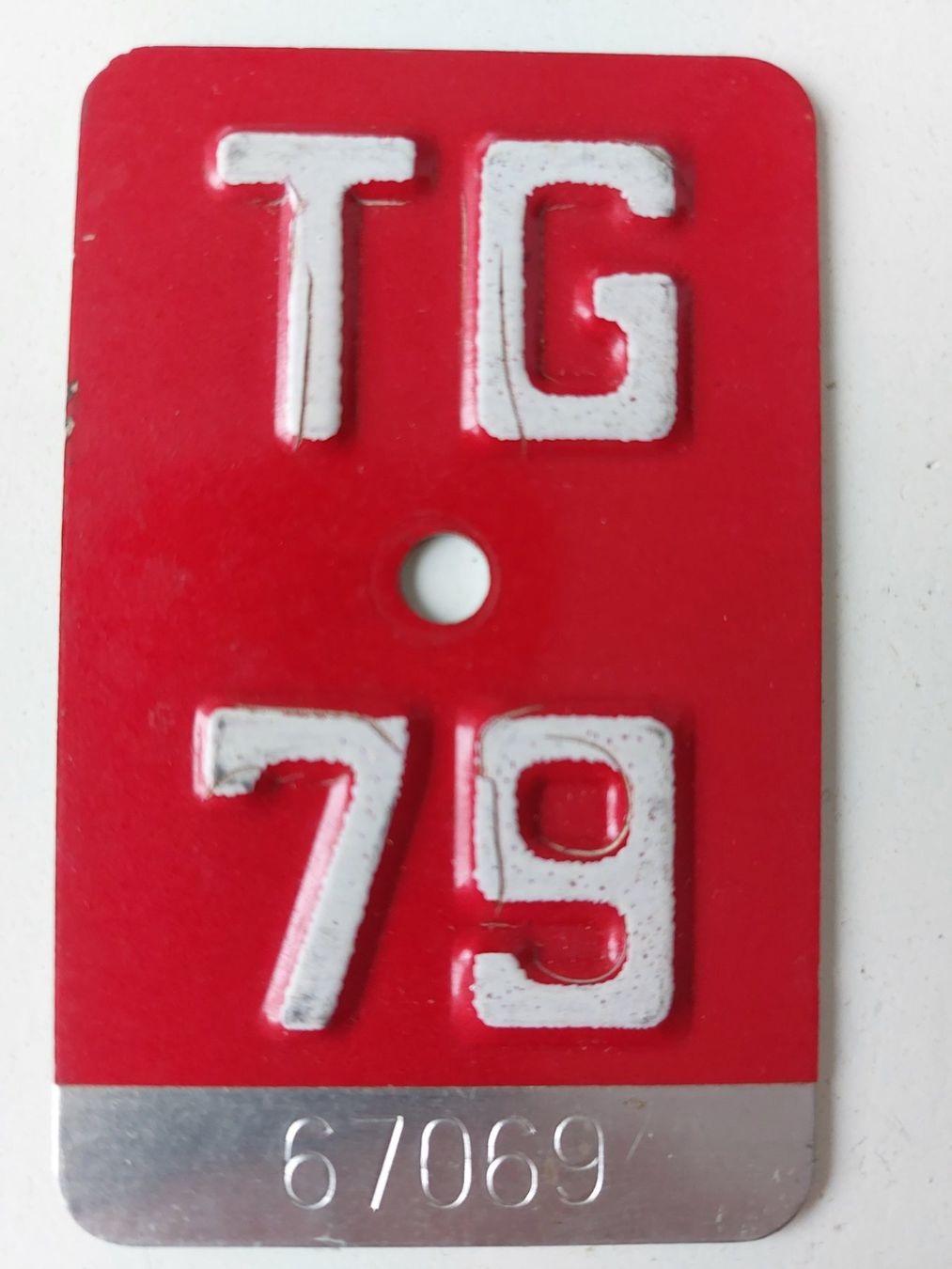 Sachs Insegne: Velonummer TG 79 plaque Velo – Usato da Schenkon venduto da Uhu007