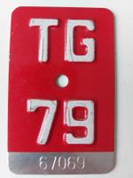 Velonummer TG 79 plaque Velo