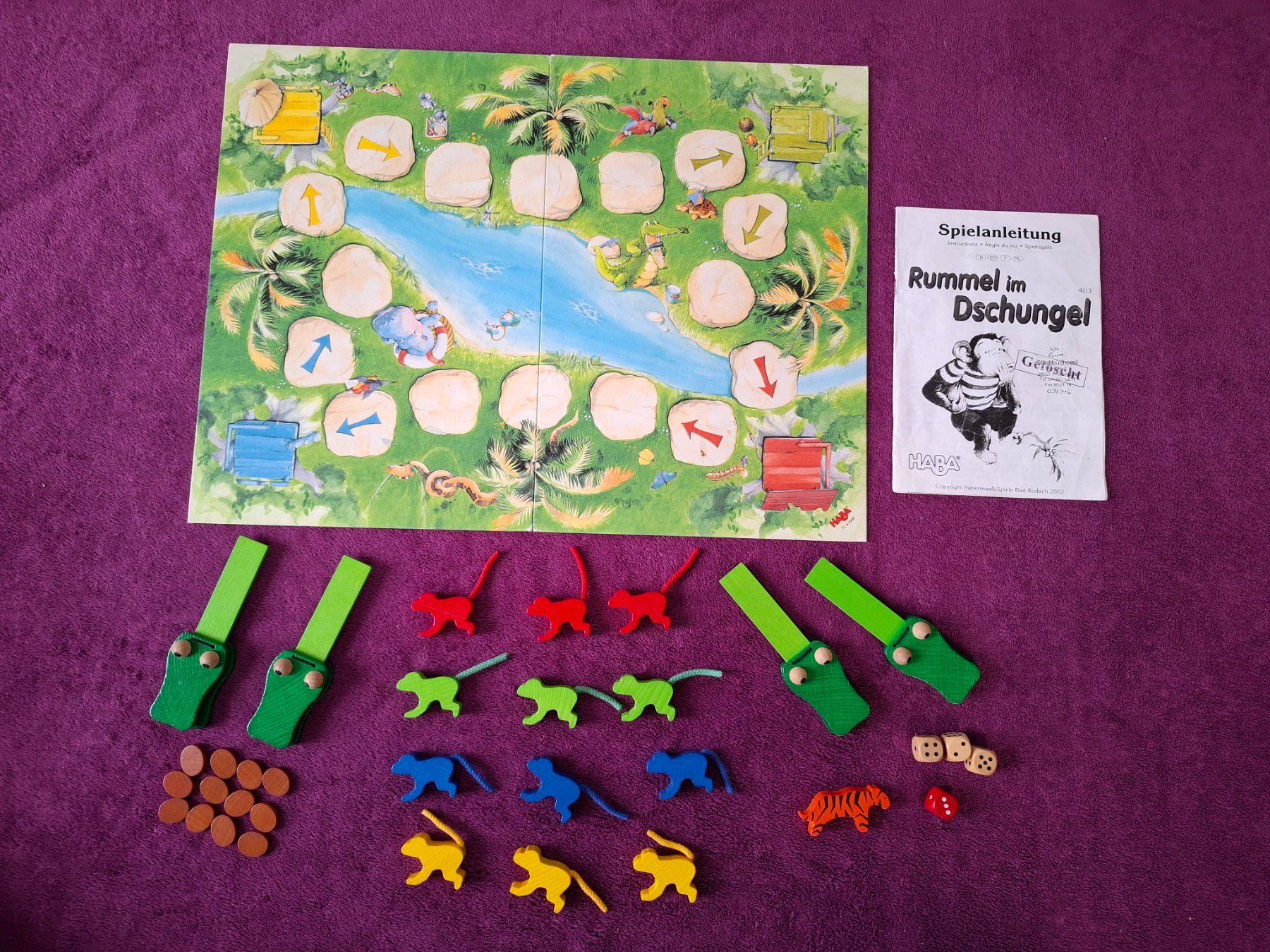 Haba Spiele: HABA Spiel - Rummel im Dschungel – Gebraucht aus Müllheim Dorf von Seeeule01 7