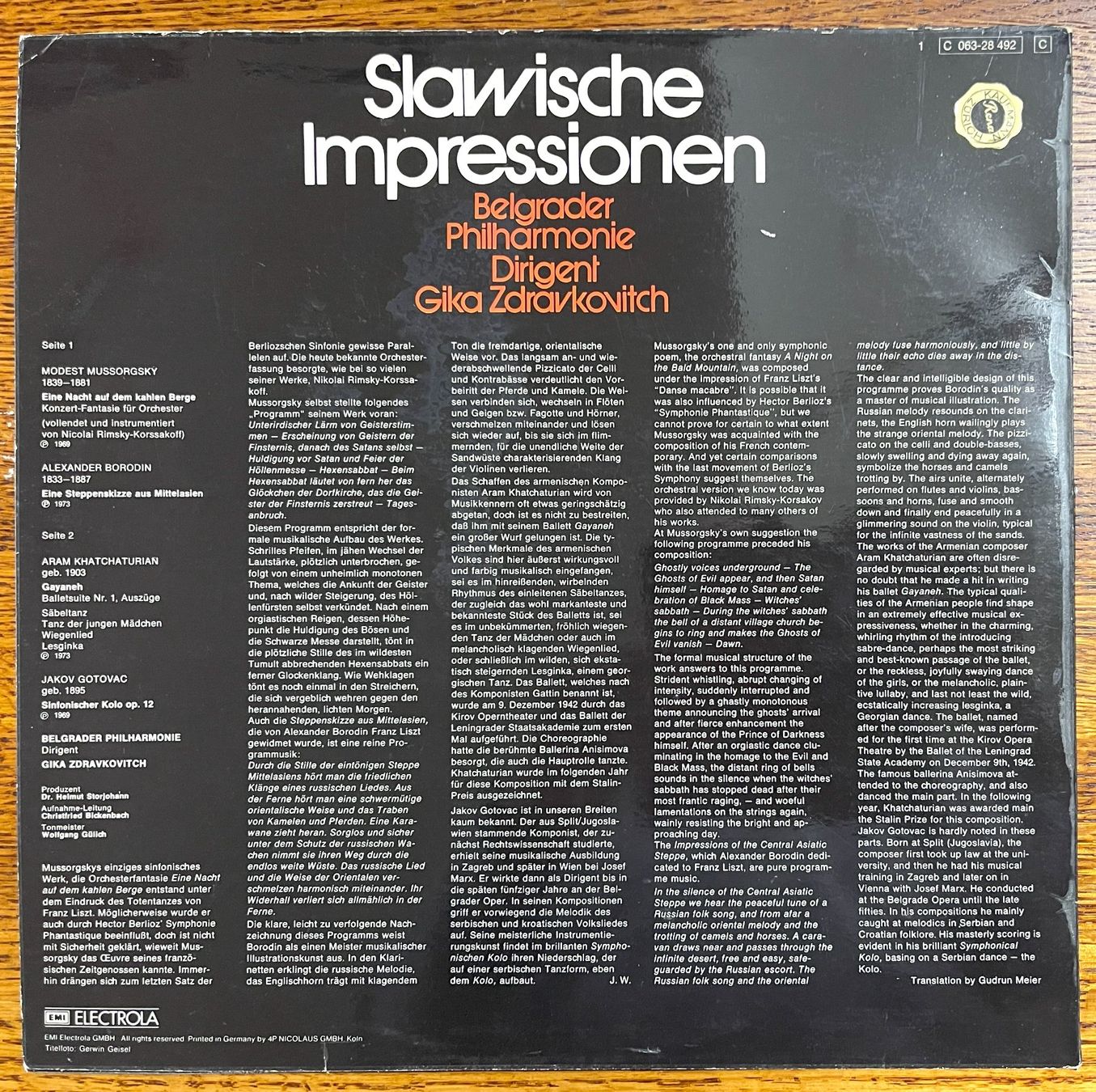 Schallplatten: Slawische Impressionen - Schallplatte LP – Gebraucht aus Oftringen von Vucki 1