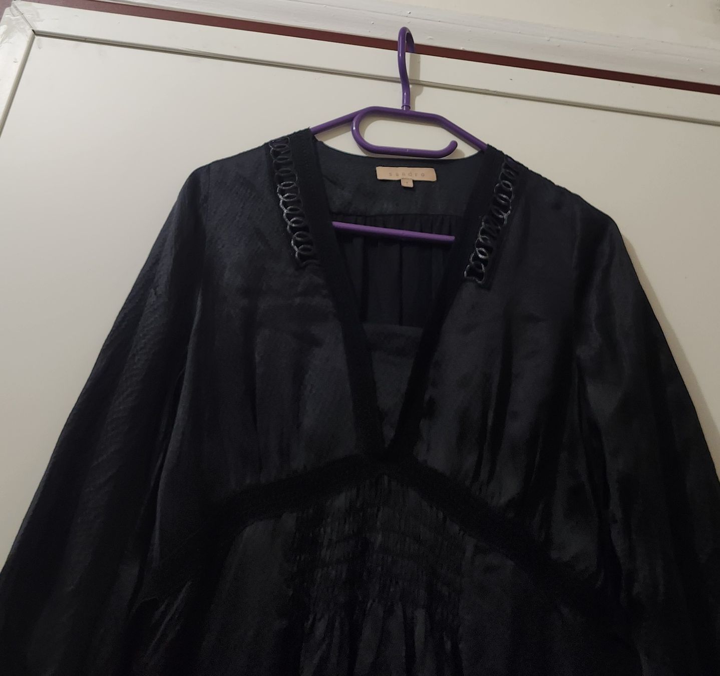 Sandro Kleider: Robe noire Sandro 100% Soie taille S/M – Gebraucht aus Niedergösgen von Eva2410 3
