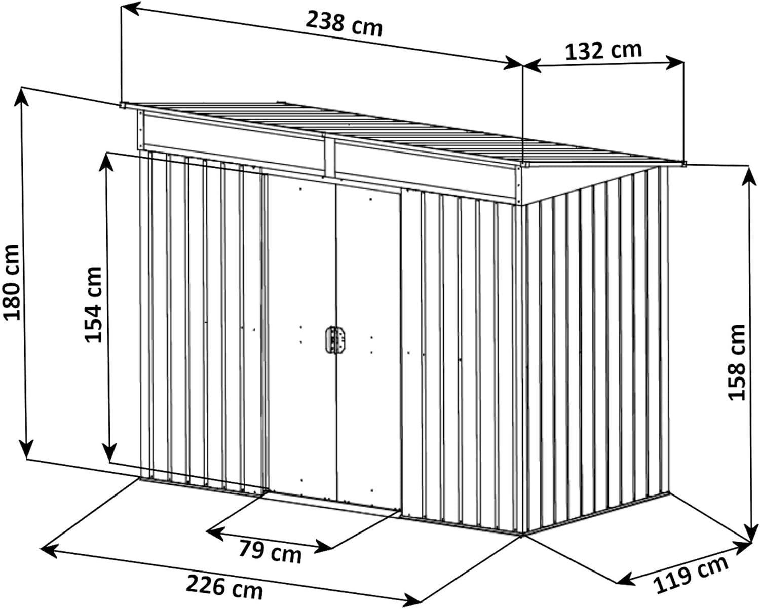 Gartenhäuser & Gewächshäuser: Geräteschuppen mit Schiebetür Anthrazit – Neu und originalverpackt aus Bottighofen von zaap 2