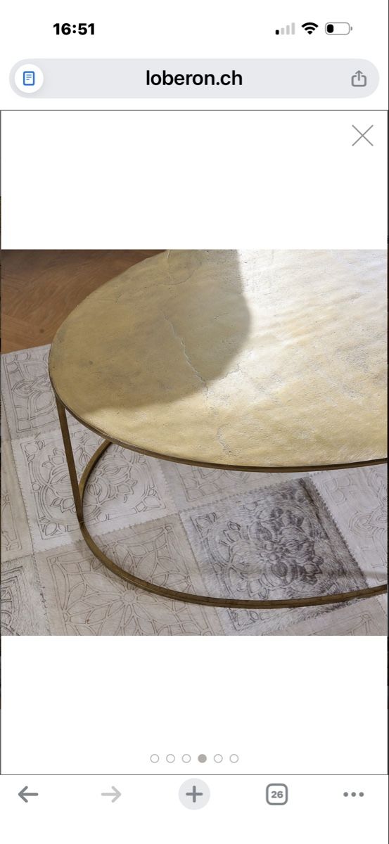 Tavoli: Oval Couchtisch  Altgold-Finis  – Usato da Höri venduto da Blumenfee 2