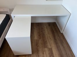 Schreibtisch Weiss - Ausziehbar