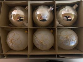 6 Stück Weihnachtskugeln (Durchmesser 7 cm)