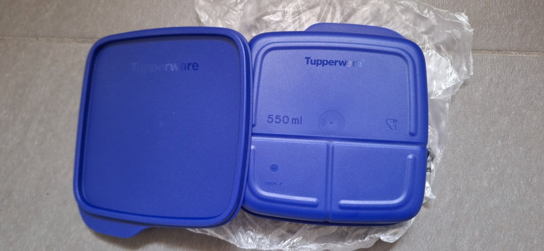 Tupperware Behälter & Ähnliches: Tupperware, snack-box(compartiment/Einteilung), 550ml – Neu und originalverpackt aus Lussery-Villars von  1