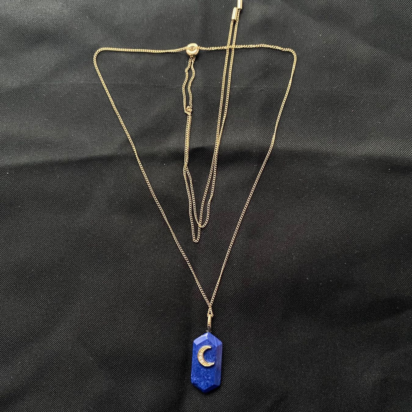 Fossil Catenine: Fossil Lapis Lazuli Halskette mit Mond – Nuovo (secondo la descrizione) da Givisiez venduto da dor_xb9k