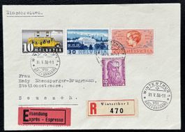 Schweiz 1938 Einschreiben Express Pro Juventute