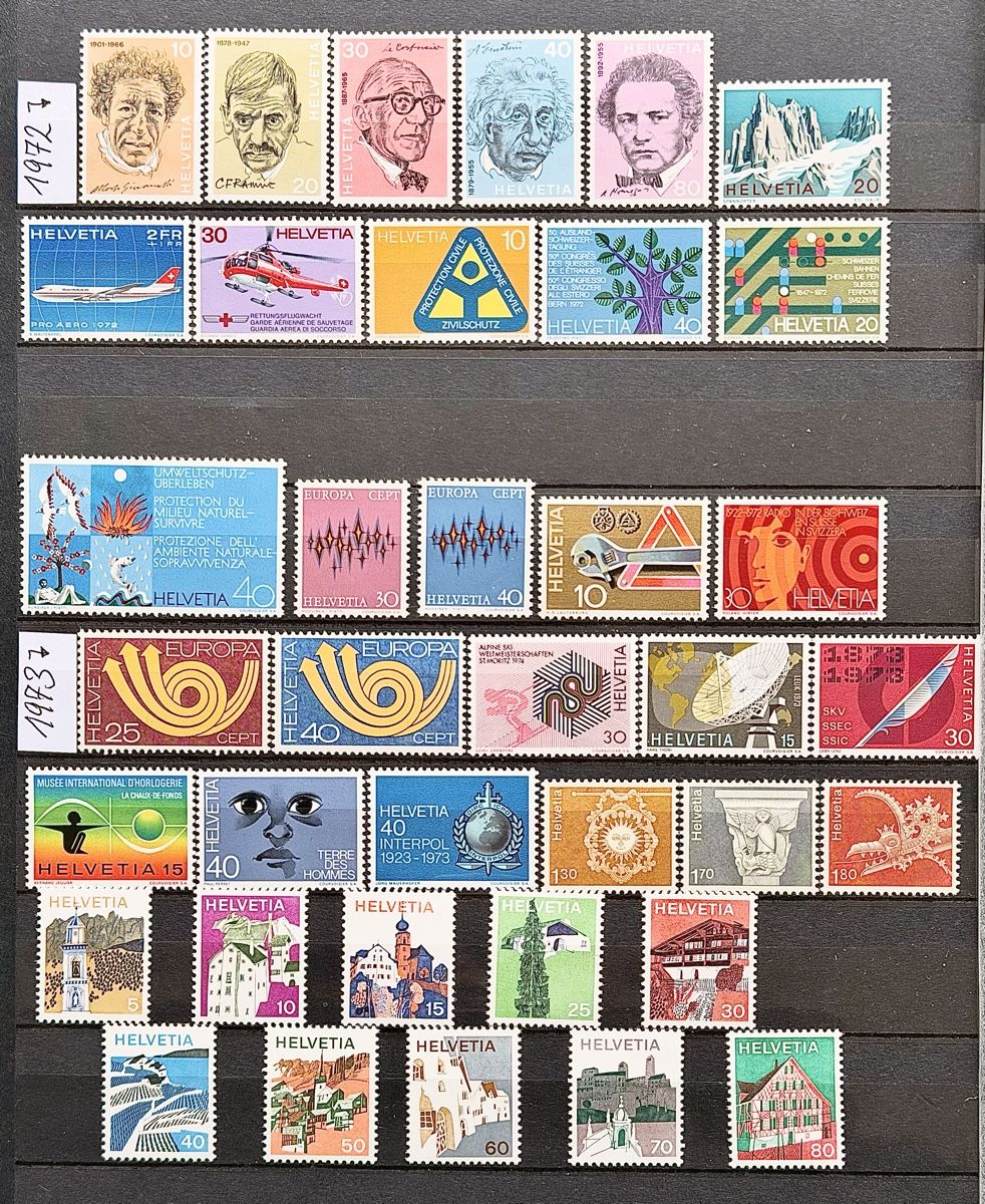 Tutti i francobolli: Frankatur CHF 100.- postfrisch 1970-1978 – Nuovo (secondo la descrizione) da Glattbrugg venduto da Artos67 1