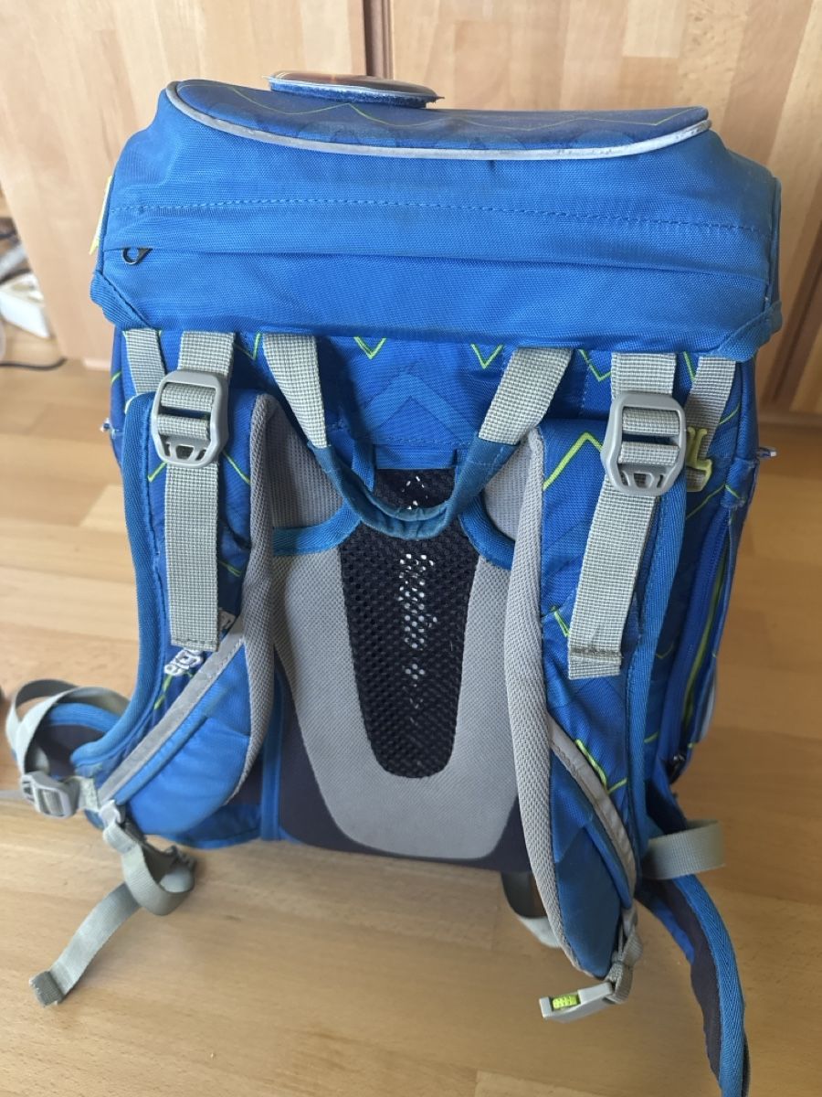 Zaini: Schulrucksack Ergobag blau mit Muster gebraucht – Usato da Arlesheim venduto da ioanavis 4