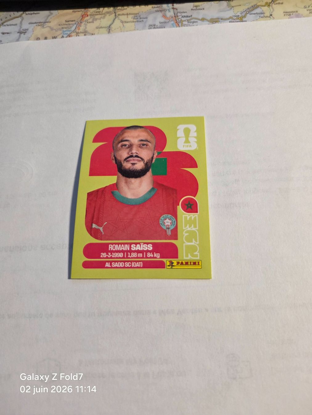 Panini Carte collezionabili: Panini  2026 ROMAIN SAISS MAR 7 – Nuovo (secondo la descrizione) da Grand-Lancy venduto da Seo67
