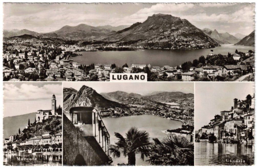 Ansichtskarten: Lugano - 4 Bild AK – Gebraucht aus Binningen von Mountainrider