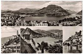 Lugano - 4 Bild AK