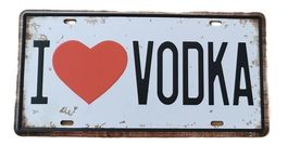 I LOVE VODKA  - Blechschild (neu, OVP)