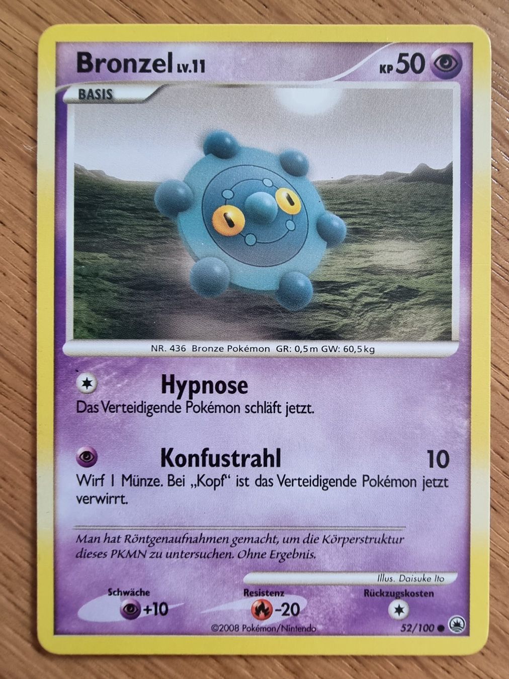 Pokémon Sammelbilder & Trading cards: Pokémon Bronzel 2008 DE 52/100 – Gebraucht aus Roggwil BE von S_Cards