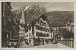 Stans NW Hotel Tell Engelbergerstrasse Oldtimer ca. 1930