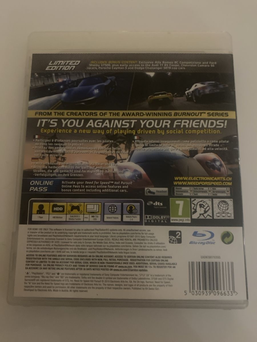 Sony Spiele: Need for Speed Hot Pursuit - Limited Edition Ps3 – Gebraucht aus Suhr von SchnapperCH 1